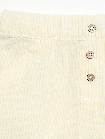 Short van katoen en linnen