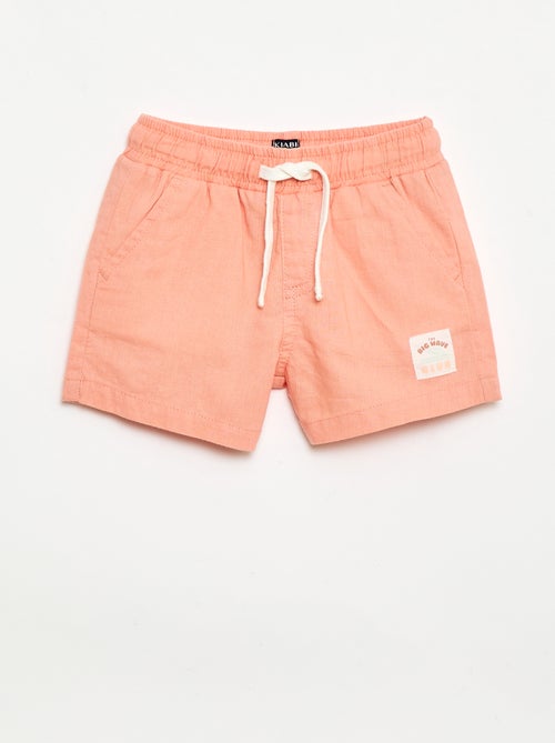 Short van katoen en linnen - Kiabi