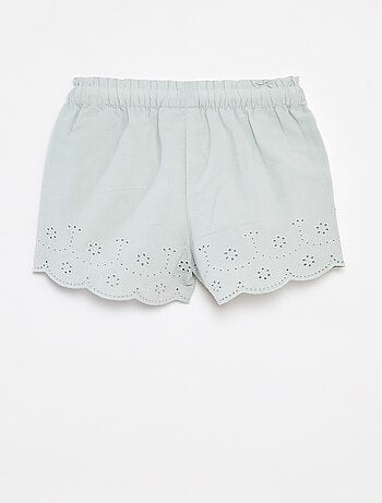 Short van katoenen voile met broderie anglaise 'Disney'