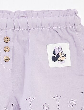Short van katoenen voile met broderie anglaise 'Disney'