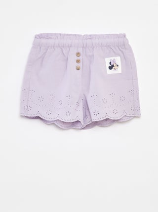 Short van katoenen voile met broderie anglaise 'Disney'