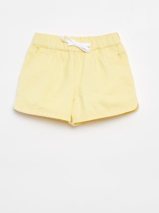 Short van keperstof met elastische tailleband