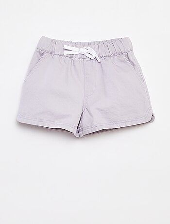 Short van keperstof met elastische tailleband