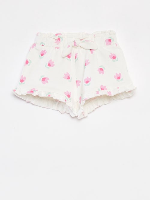 Short van licht molton met print - Kiabi