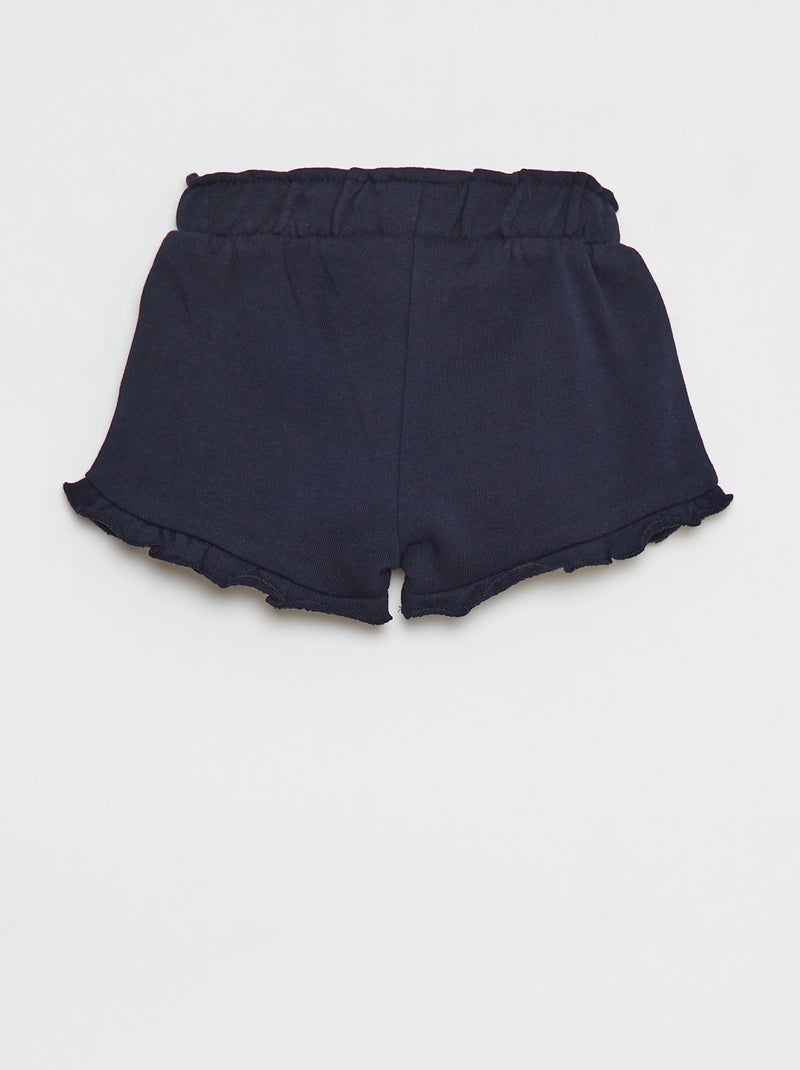 Short van lichte joggingstof BLAUW - Kiabi