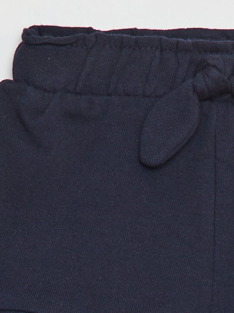 Short van lichte joggingstof BLAUW - Kiabi