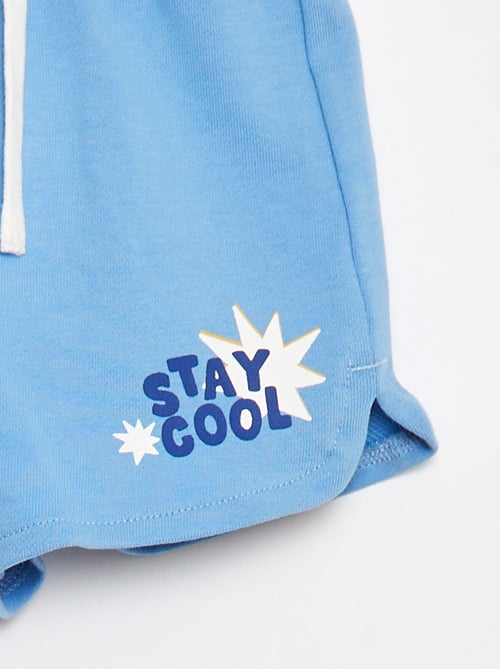 Short van lichte joggingstof met motiefje - Grafik Edition - Kiabi