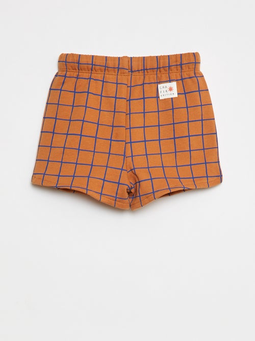 Short van lichte joggingstof met motiefje - Grafik Edition - Kiabi