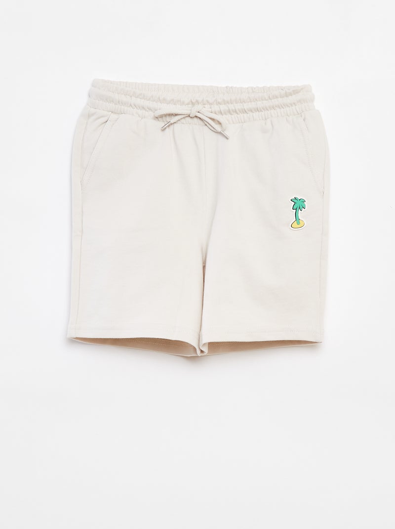 Short van lichte joggingstof Wit - Kiabi