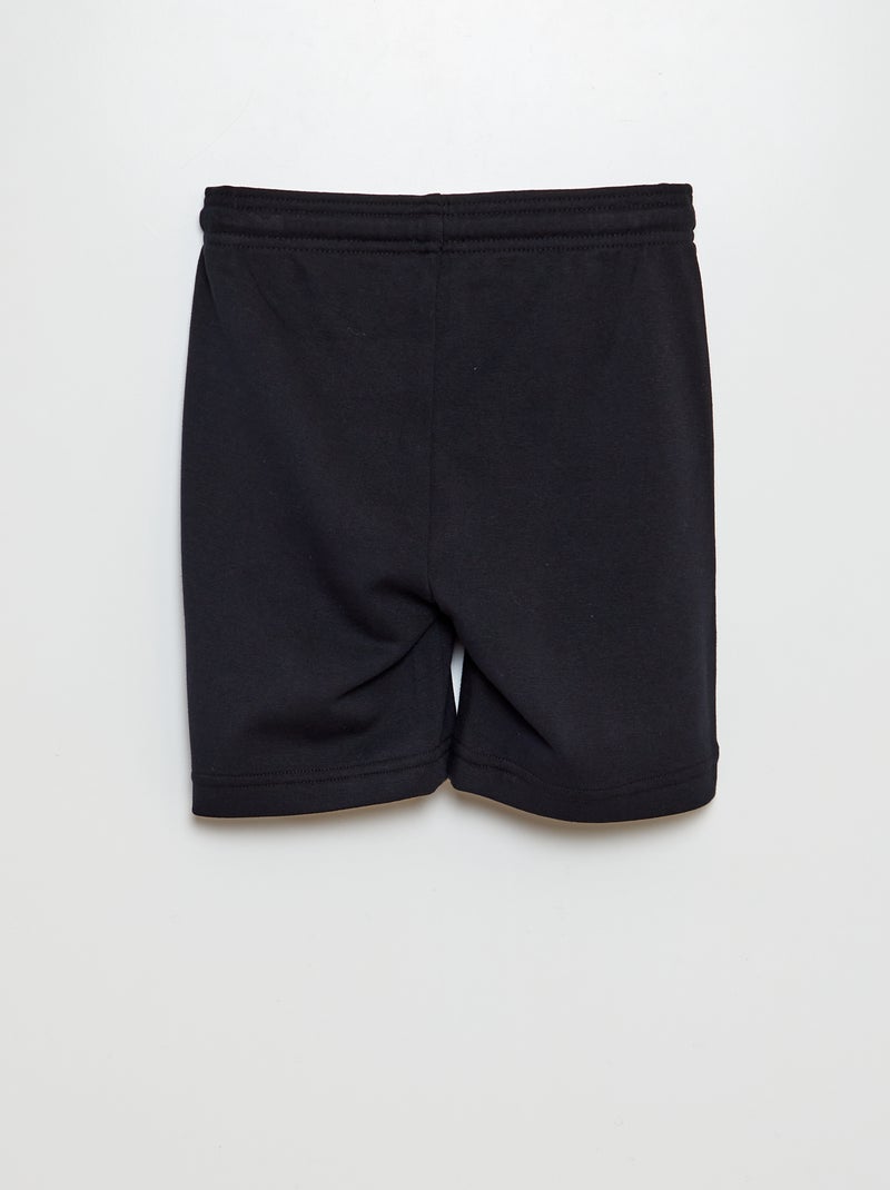 Short van lichte joggingstof zwart - Kiabi