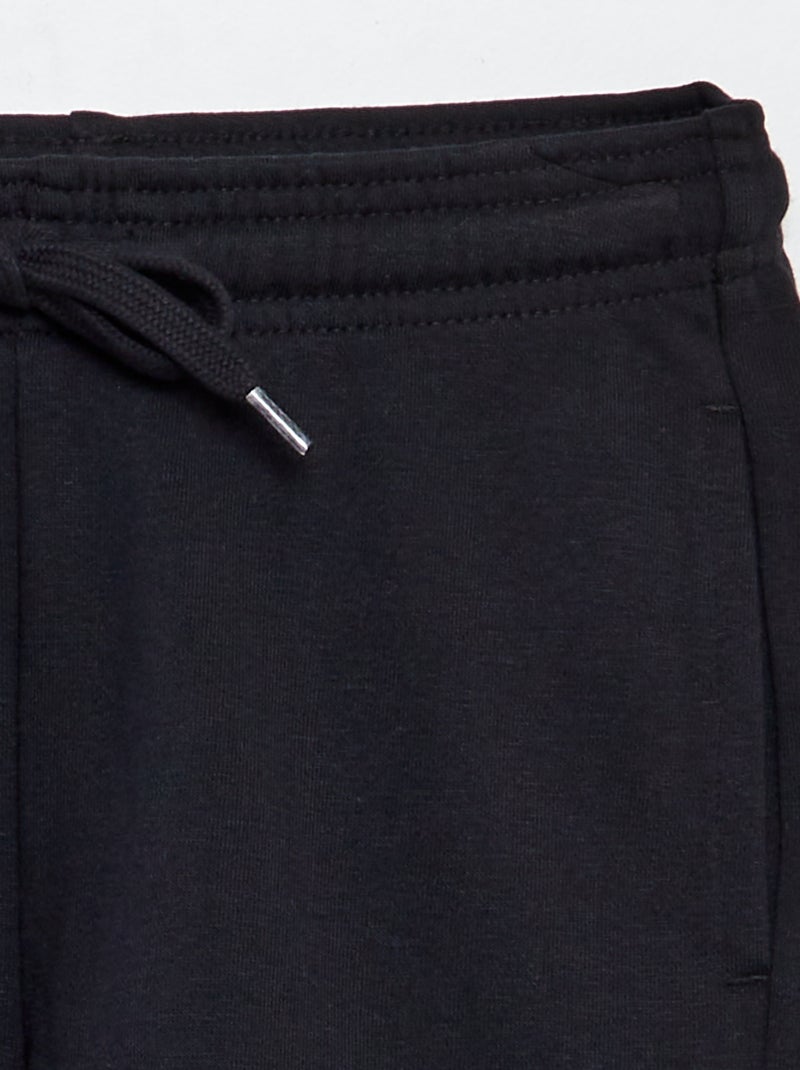 Short van lichte joggingstof zwart - Kiabi