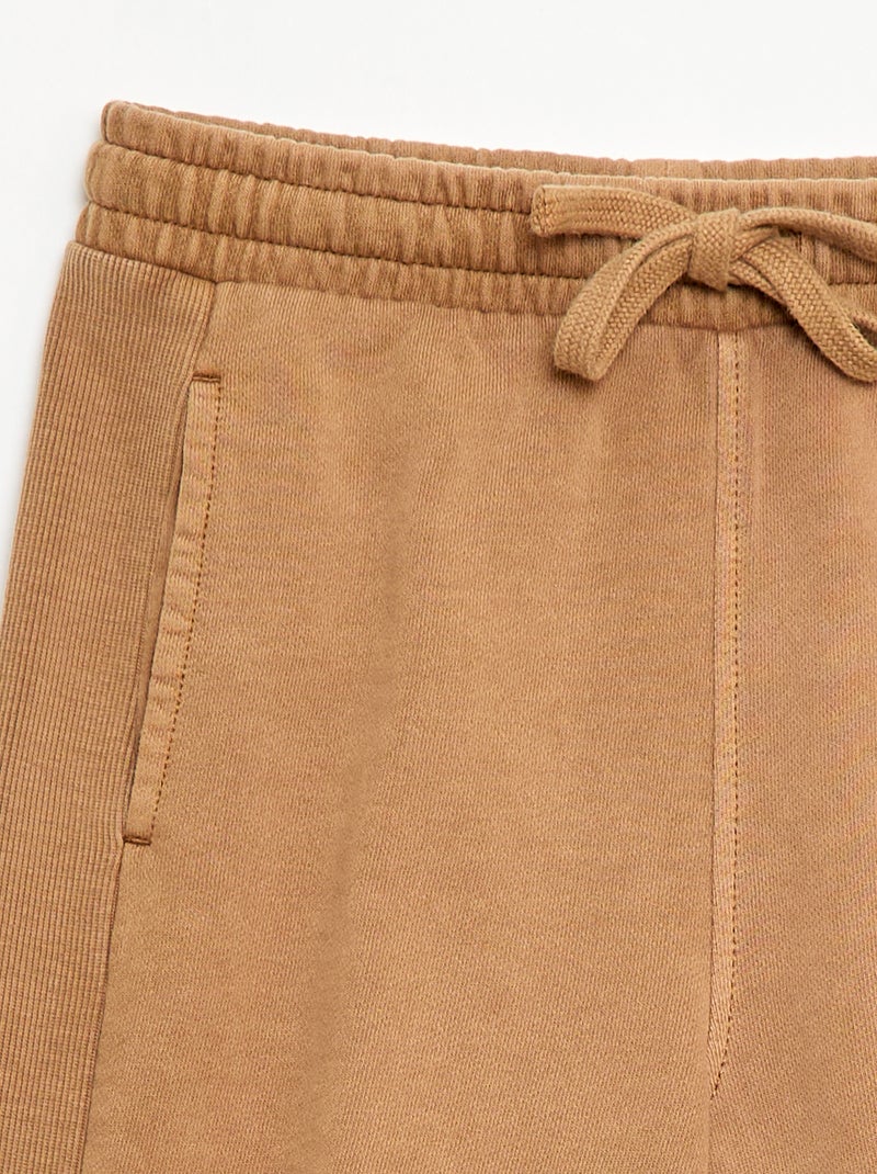 Short van lichte sweatstof Biege - Kiabi