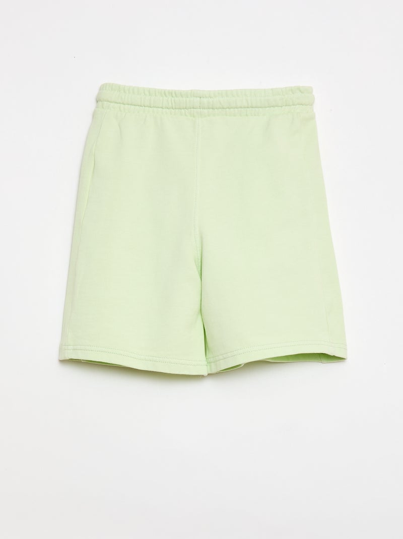 Short van lichte sweatstof Groen - Kiabi