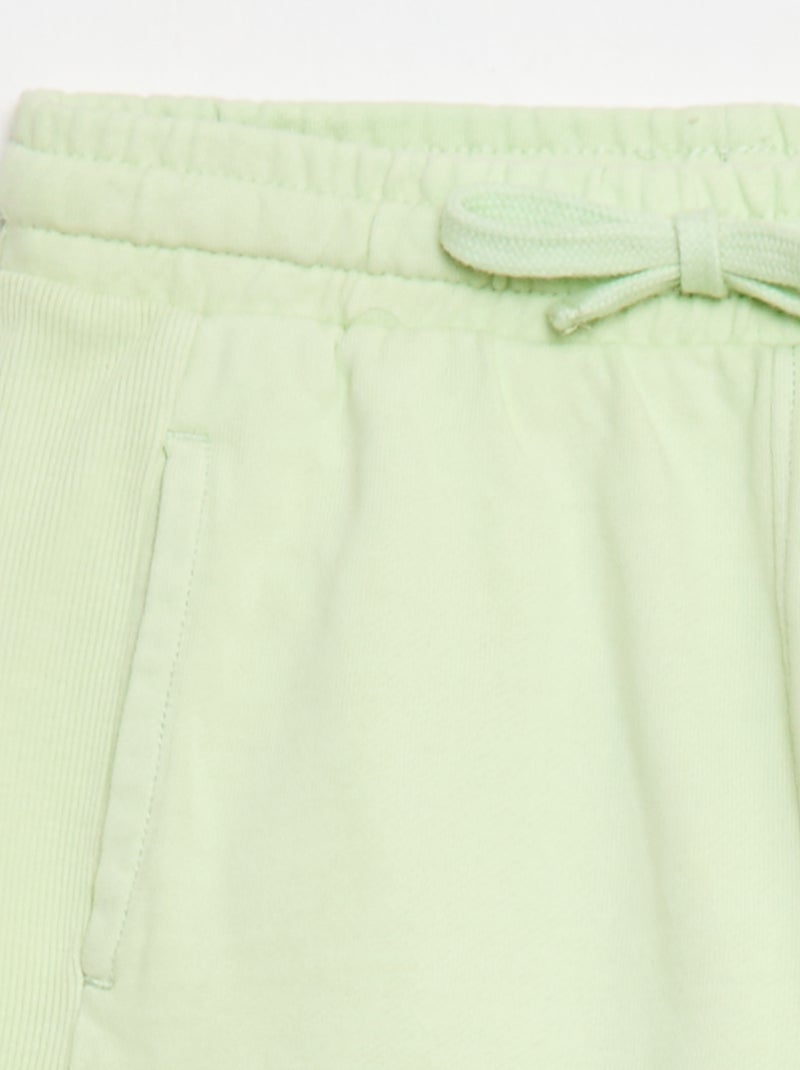 Short van lichte sweatstof Groen - Kiabi