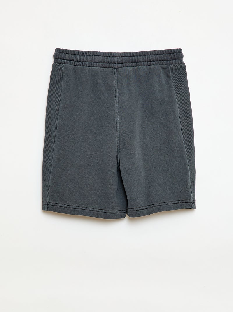 Short van lichte sweatstof Zwart - Kiabi