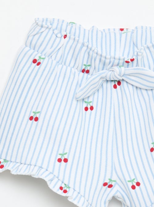 Short van lichtgewicht sweatstof met volant - Kiabi