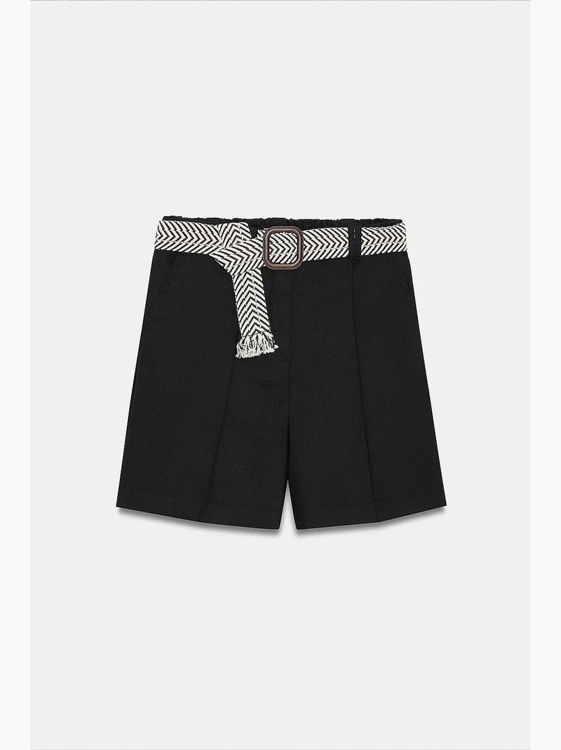 Short van linnenmix dilvin Zwart - Kiabi