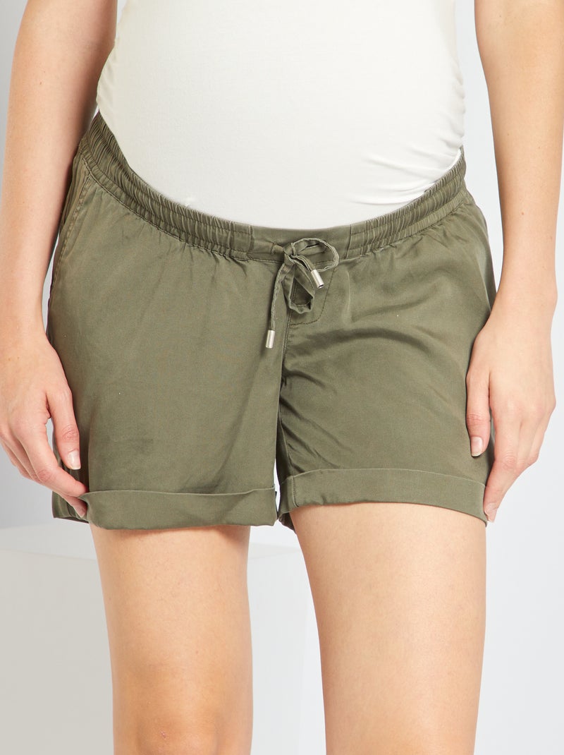 Short van lyocell KAKI - Kiabi