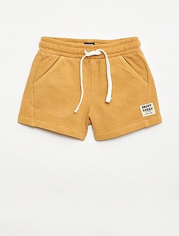 Short van ongeborsteld molton