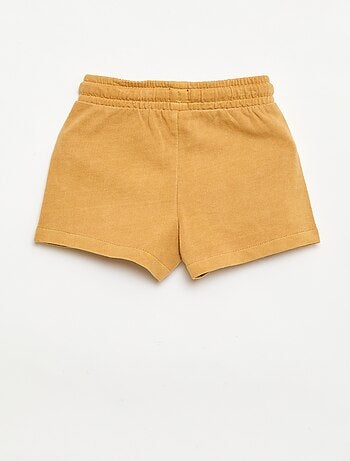Short van ongeborsteld molton