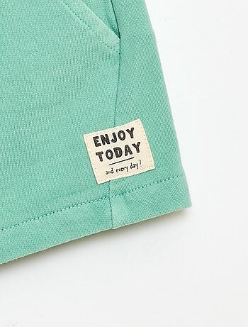Short van ongeborsteld molton