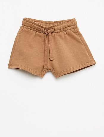 Short van ongeborstelde joggingstof