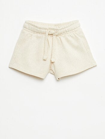 Short van ongeborstelde joggingstof