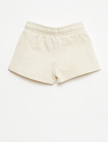 Short van ongeborstelde joggingstof