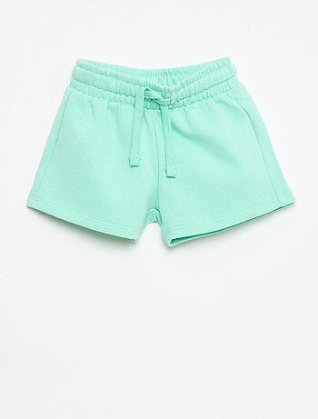 Short van ongeborstelde joggingstof