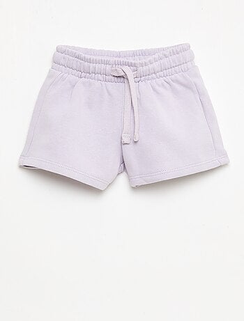 Short van ongeborstelde joggingstof