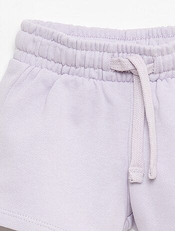 Short van ongeborstelde joggingstof
