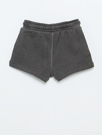 Short van ongeruwde molton