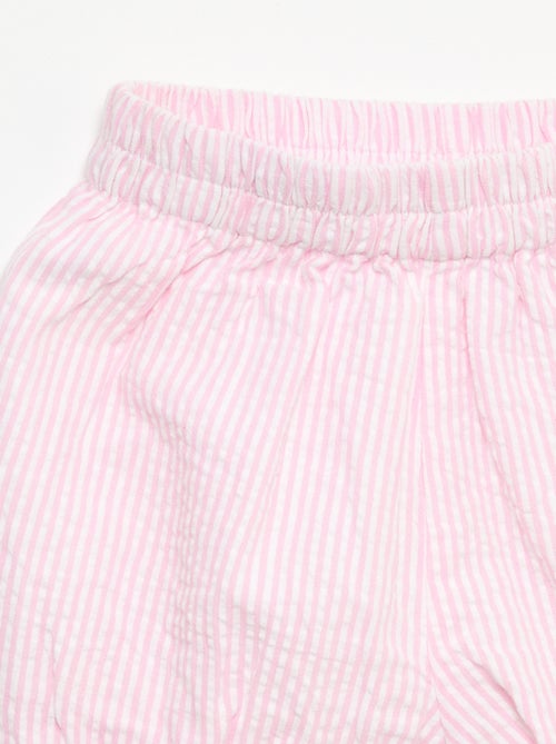 Short van seersucker met strepen - Kiabi