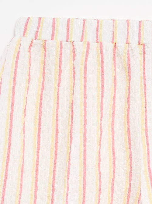 Short van tricot met wafeltextuur en motiefje - Kiabi