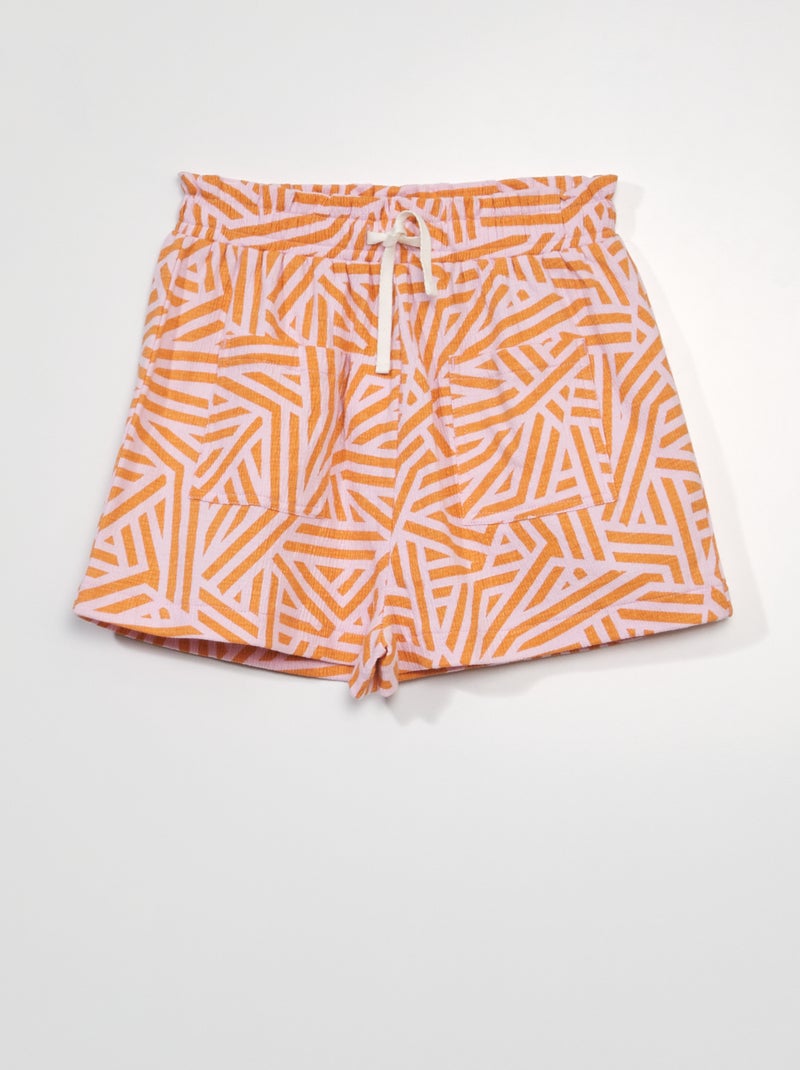 Short van wafelstof WIT - Kiabi