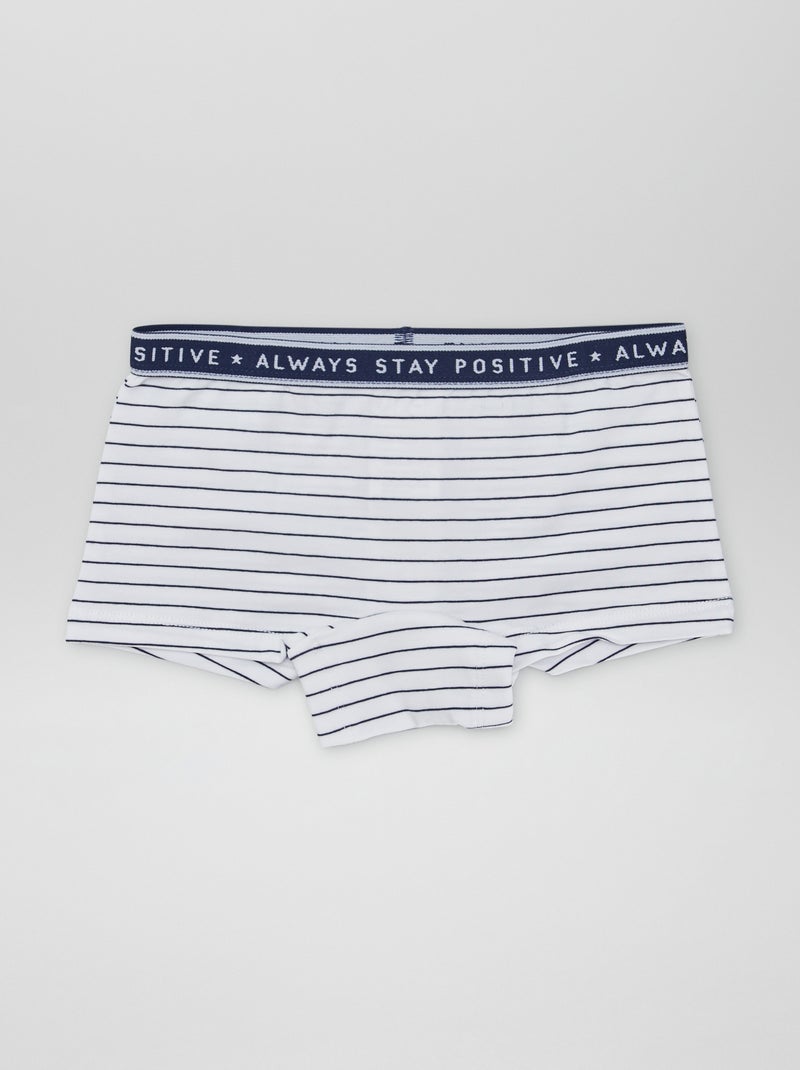 Shorties en jersey - Lot de 3 Gris/blanc/bleu - Kiabi