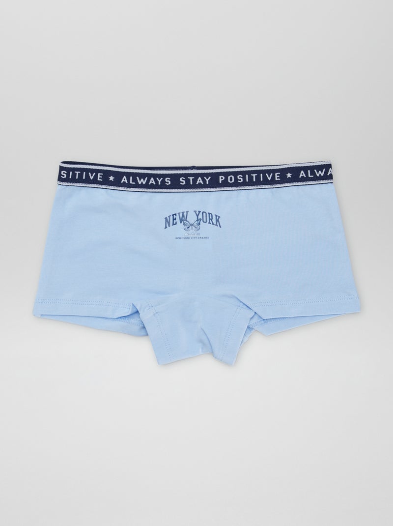 Shorties en jersey - Lot de 3 Gris/blanc/bleu - Kiabi