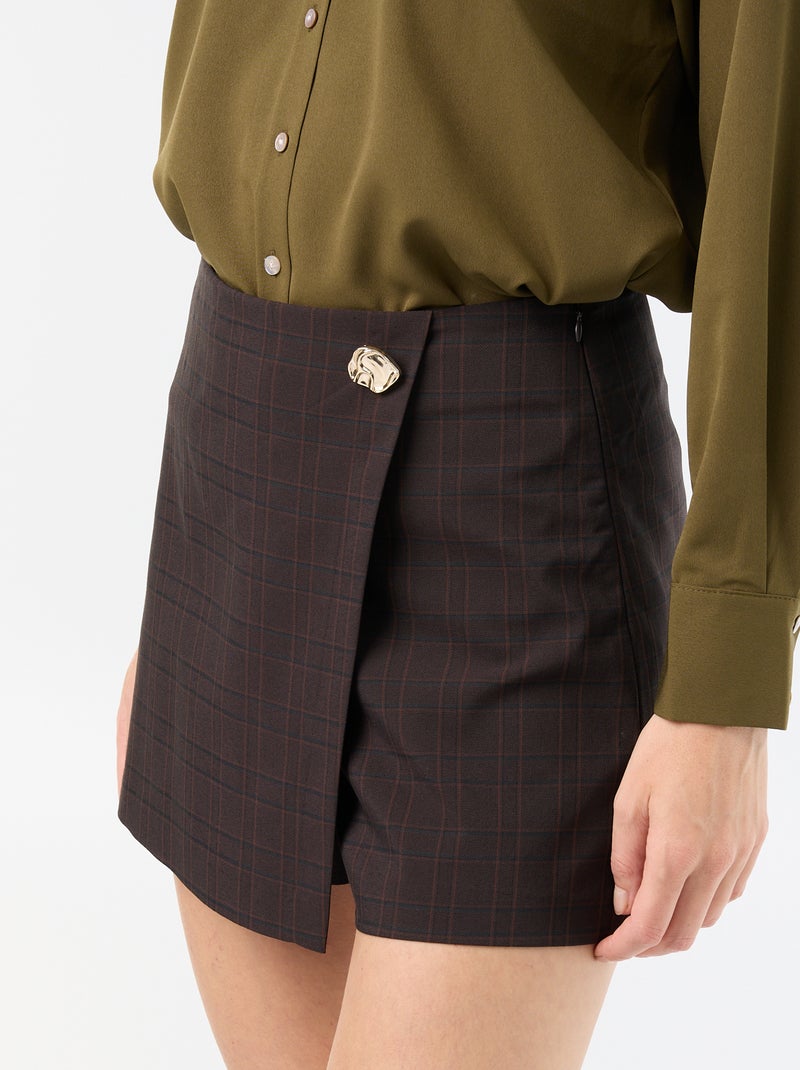 Shortrok met fantasiejuweel Bruin - Kiabi