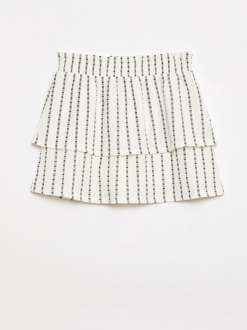 Shortrok met fijne verticale strepen - Kiabi