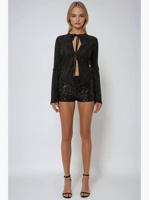 Shorts met getextureerde pailletten hiccup - Kiabi