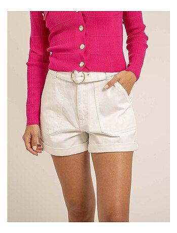 Shorts met hoge taille en riem xabeille
