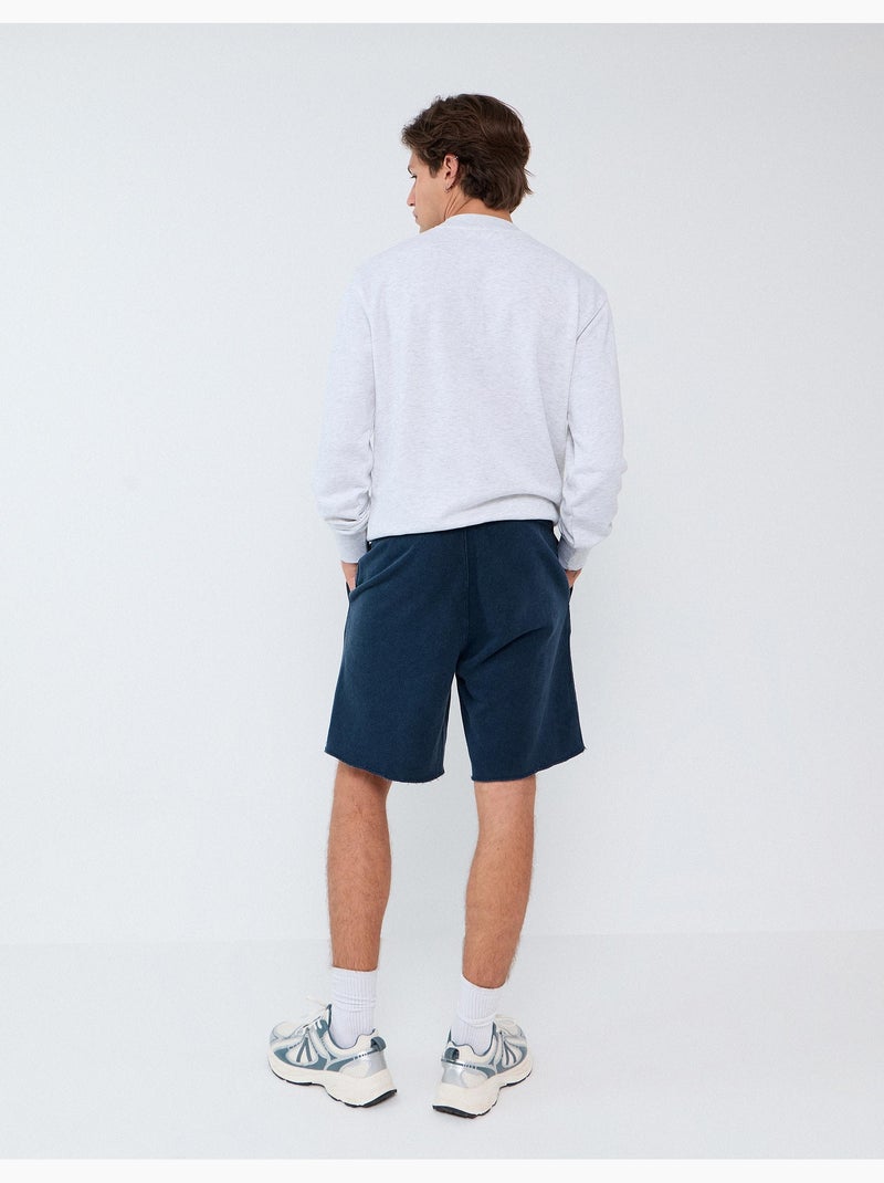 Shorts terry, mo fashion Bleu - Kiabi