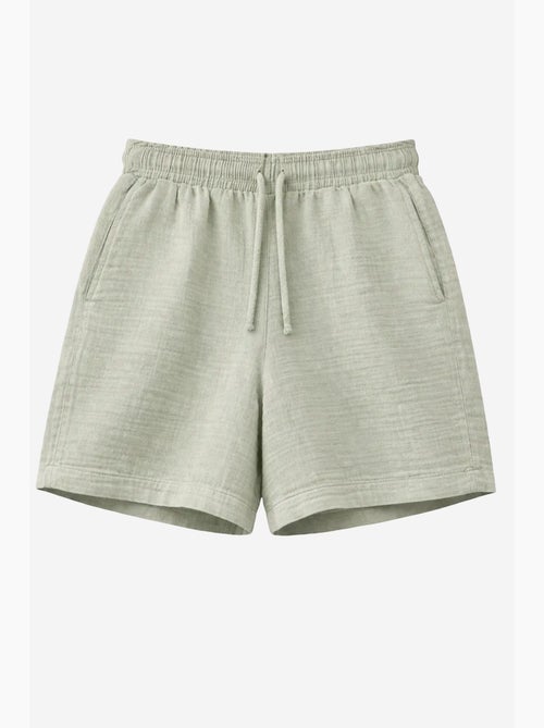 Shorts texturés à taille haute et jambe large mixray - Kiabi Shorts texturés à taille haute et jambe large mixray - Kiabi