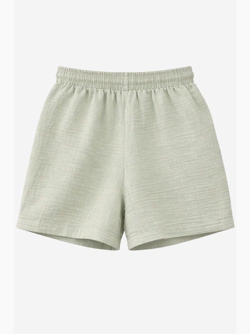 Shorts texturés à taille haute et jambe large mixray - Kiabi Shorts texturés à taille haute et jambe large mixray - Kiabi