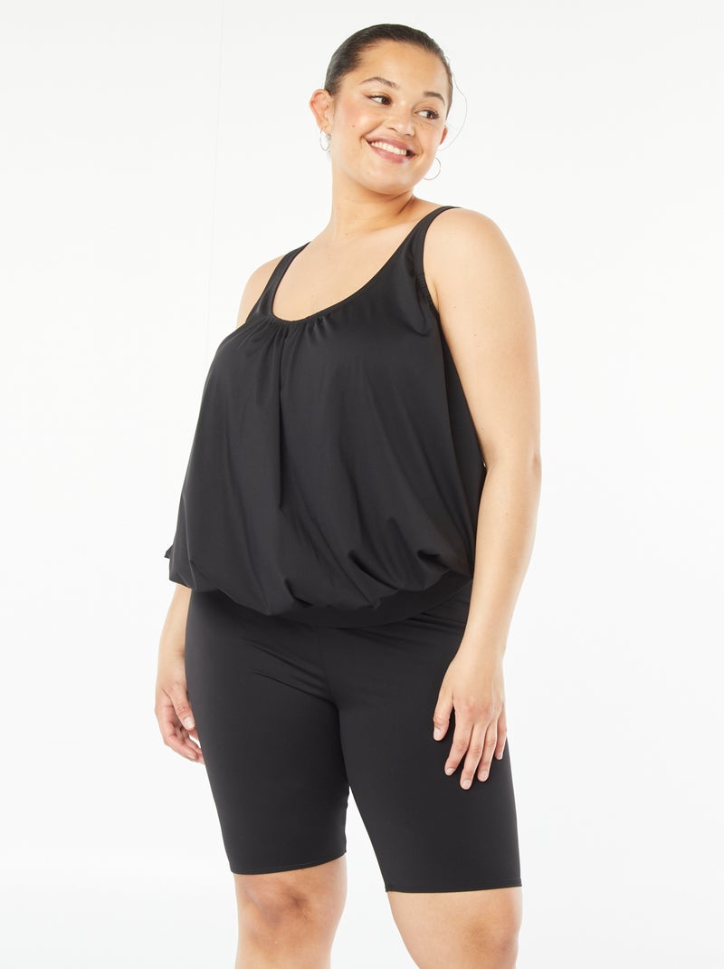 Shorty de bain long noir - Kiabi