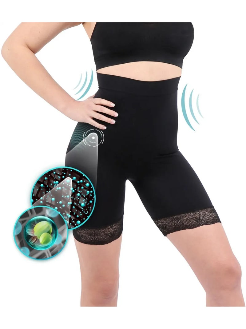 Shorty Dentelle amincissant Ventre Plat Noir Noir - Kiabi