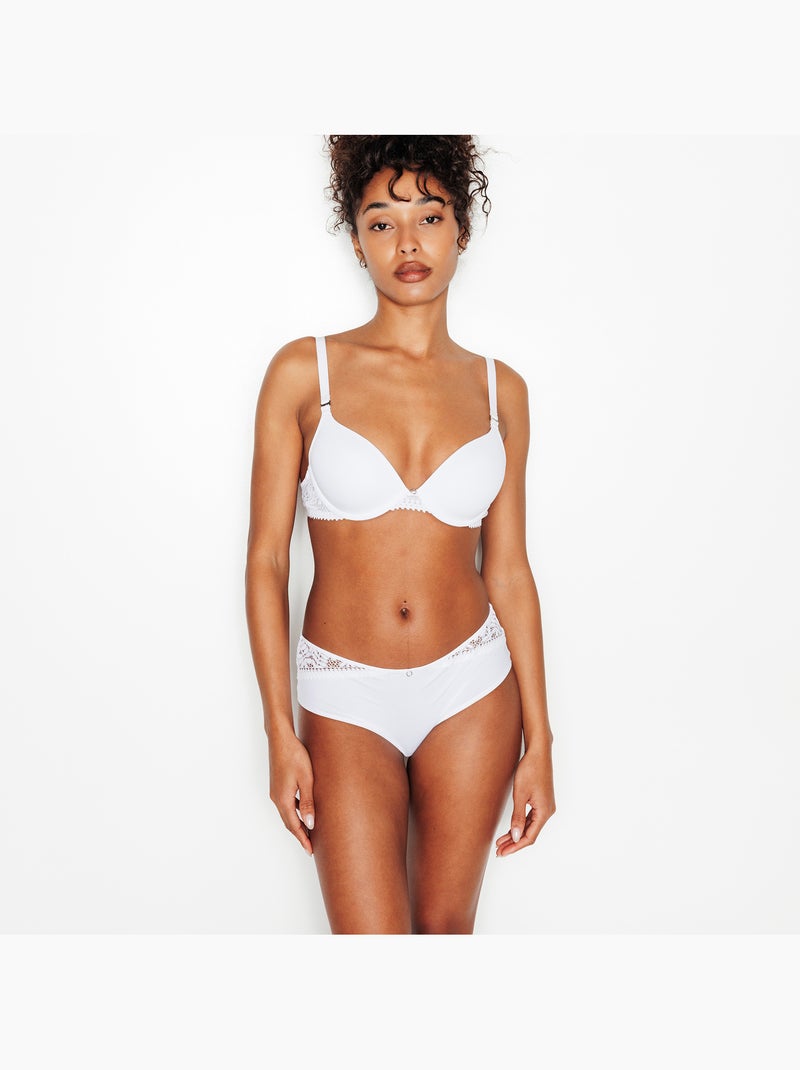 Shorty dentelle isabelle - rougegorge lingerie Blanc - Kiabi