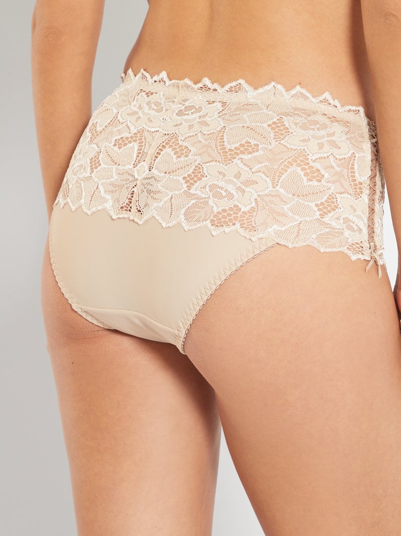 Shorty dentelle 'Sans Complexe' Nude - Kiabi