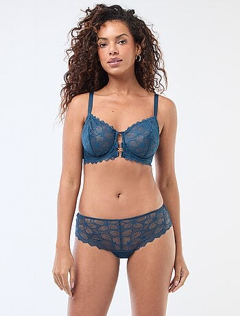 Shorty en dentelle fleurie