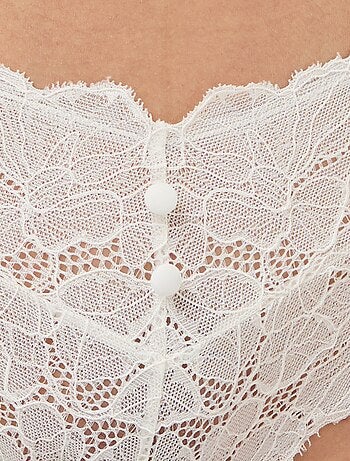 Shorty en dentelle satinée